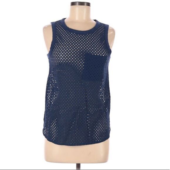 🔴 Banana Republic Navy Blue sleeveless top size xs - Picture 1 of 8